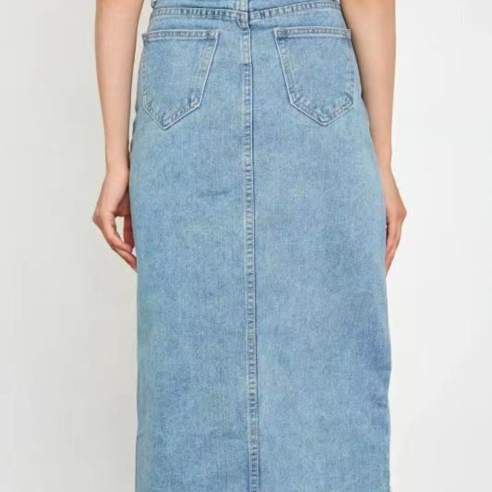 J.Ing Samaria Light Sky Blue Asymmetrical Skirt Size Small Nwt — image 5 of 7